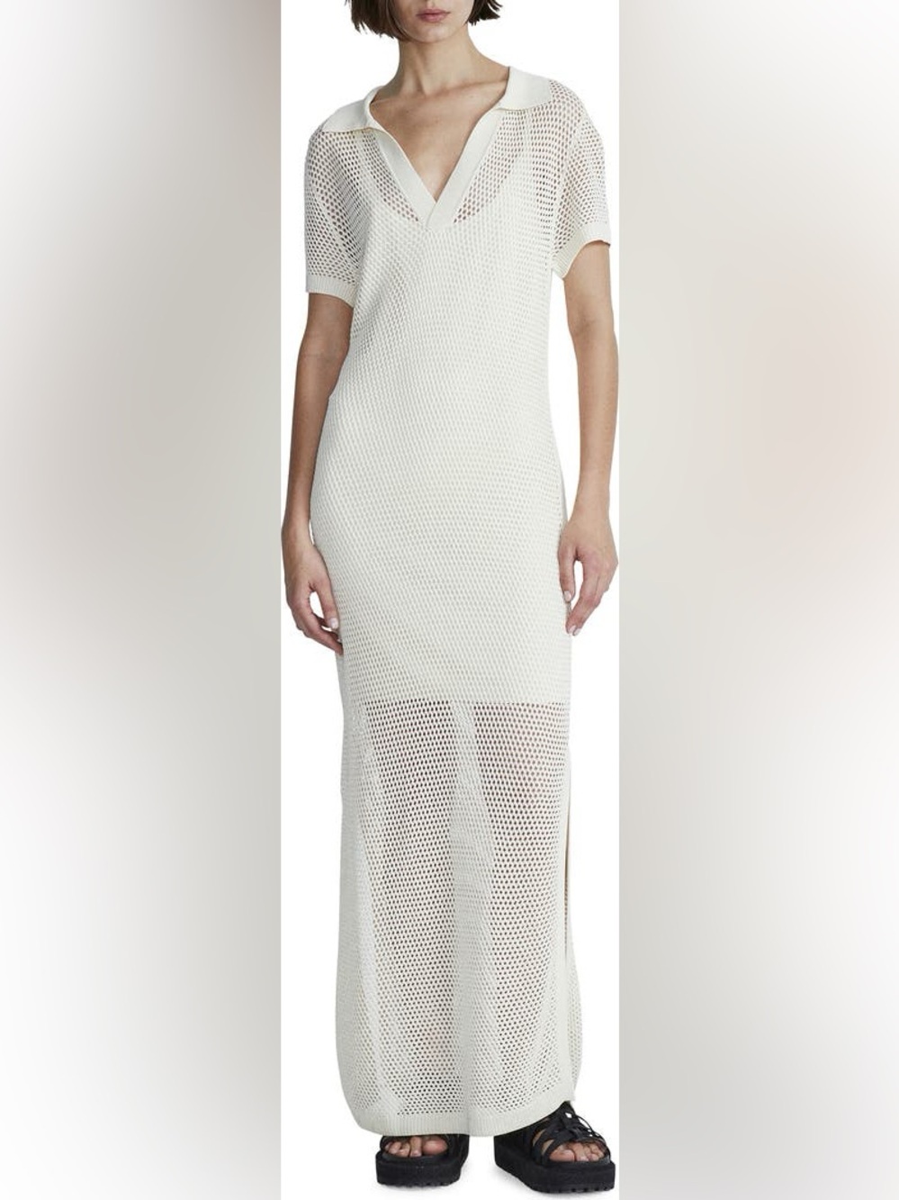 rag & bone Leah Open Knit Polo Maxi Dress size XS
